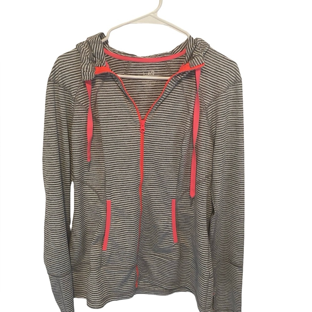 Lukka Gray and Pink Athletic Jacket with Hood Size L